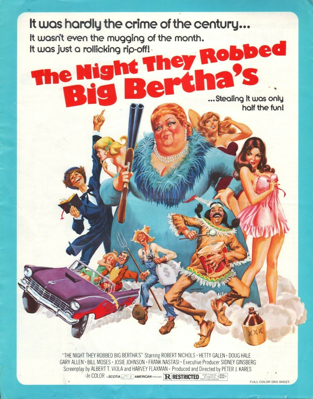 The Night They Robbed Big Bertha's (1975) Pressbook - Free Shipping
